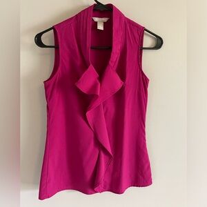 Banana Republic Ruffle Front Sleeveless Blouse - XXS Petite 💕